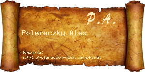 Polereczky Alex névjegykártya